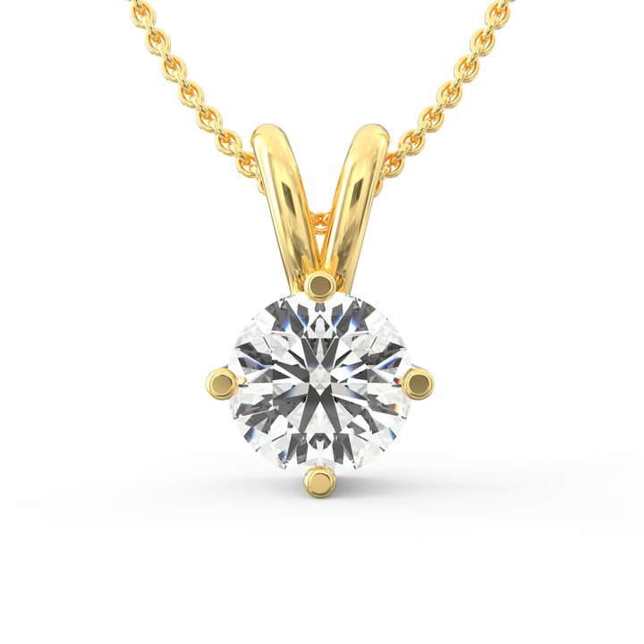 Timeless Charm: Round Brilliant Cut Diamond Solitaire Pendant