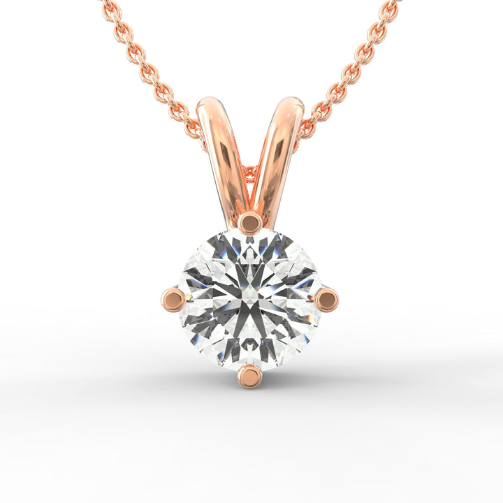Round-Shaped Solitaire Diamond Pendant