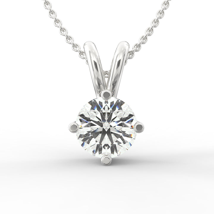 Round-Shaped Solitaire Diamond Pendant
