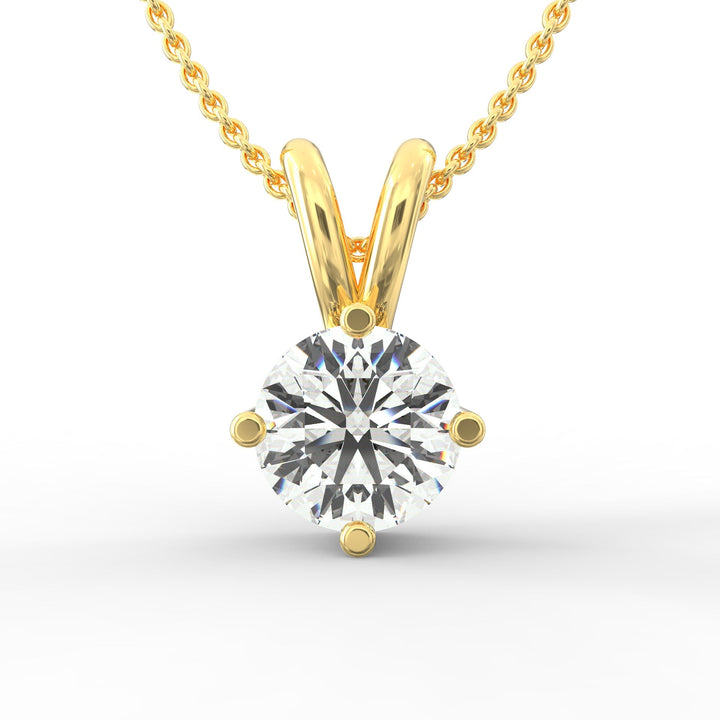 Round-Shaped Solitaire Diamond Pendant