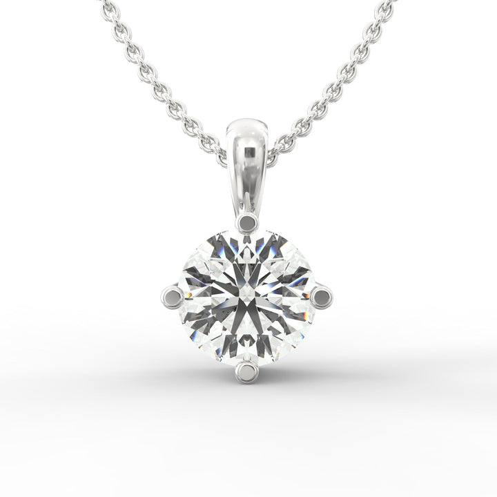 Round-Shaped Solitaire Diamond Pendant