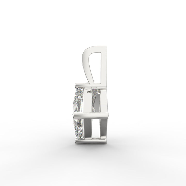 Princess-Shaped Solitaire Diamond Pendant