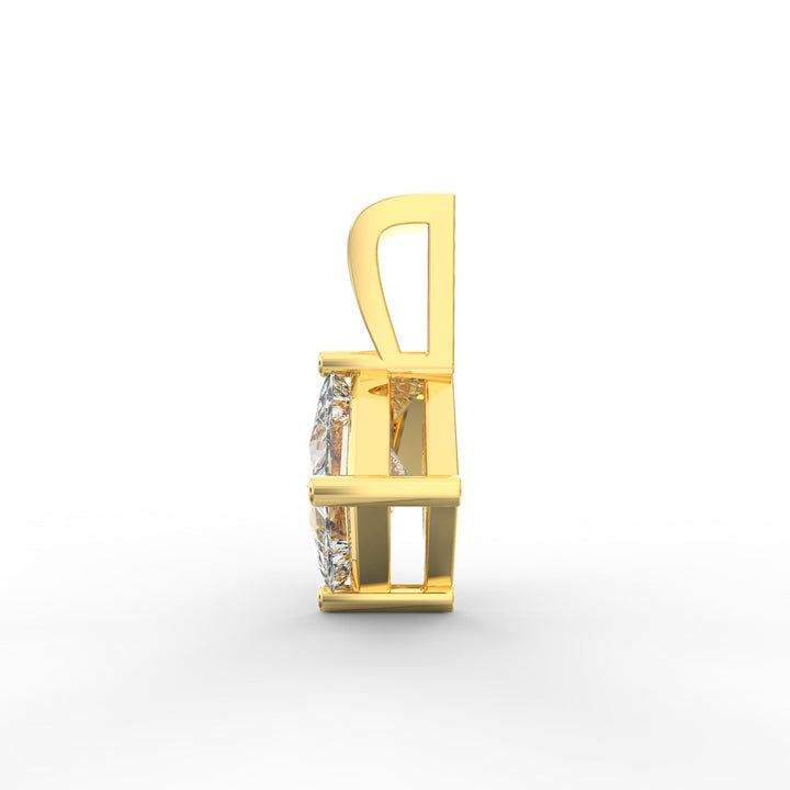 Princess-Shaped Solitaire Diamond Pendant