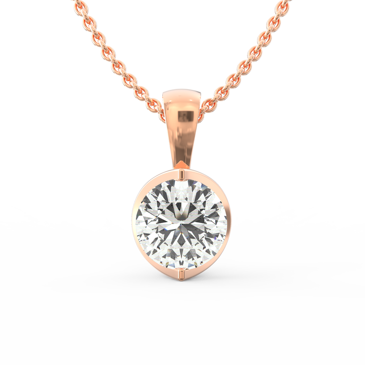Ethereal Brilliance: Solitaire Diamond Pendant