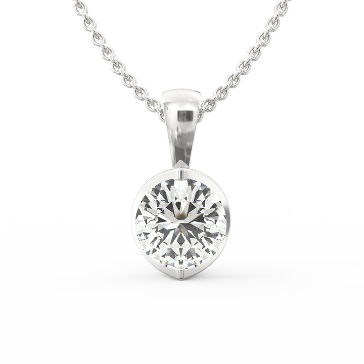 Ethereal Brilliance: Solitaire Diamond Pendant