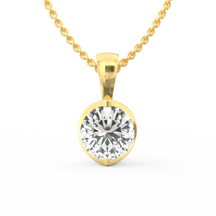 Ethereal Brilliance: Solitaire Diamond Pendant