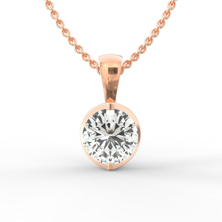 Round-Shaped Solitaire Diamond Pendant