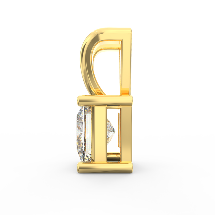 Regal Radiance: Solitaire Princess Cut Diamond Pendant
