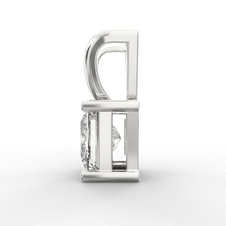 Princess-Shaped Solitaire Diamond Pendant