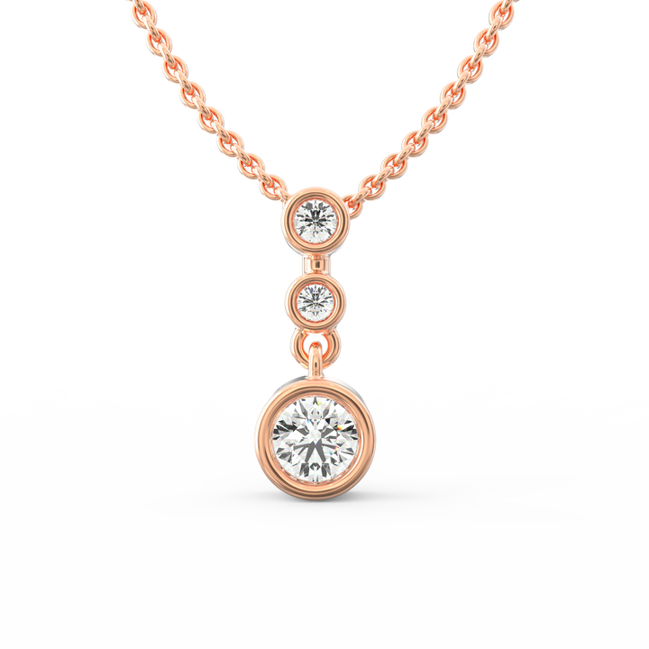 Dazzling Dangles: Linear Diamond Solitaire Pendant