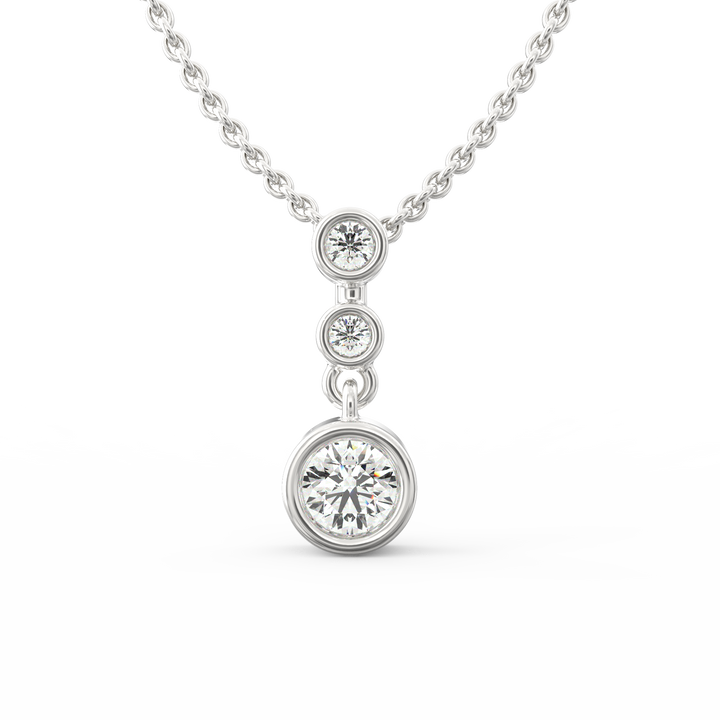 Dazzling Dangles: Linear Diamond Solitaire Pendant