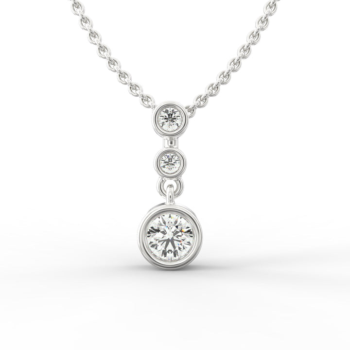 Round-Shaped Solitaire Diamond Pendant
