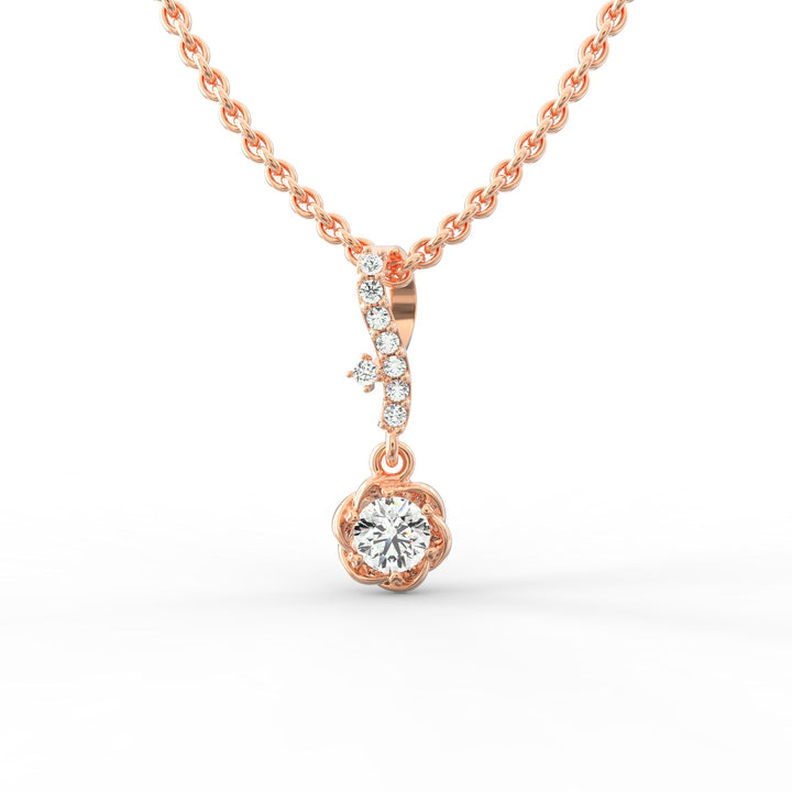 Round-Shaped Solitaire Diamond Pendant