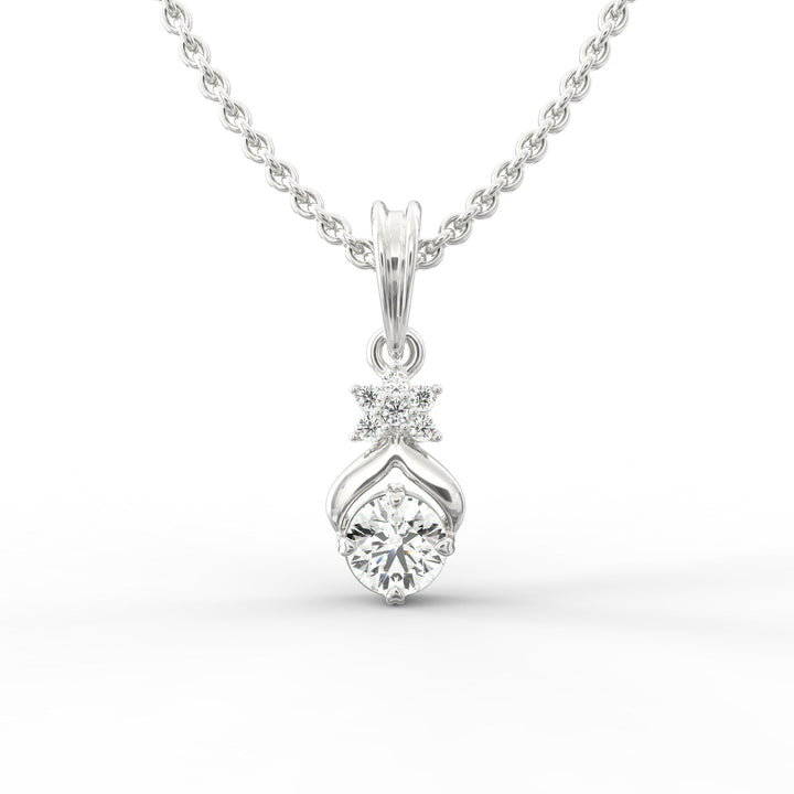Round-Shaped Solitaire Diamond Pendant
