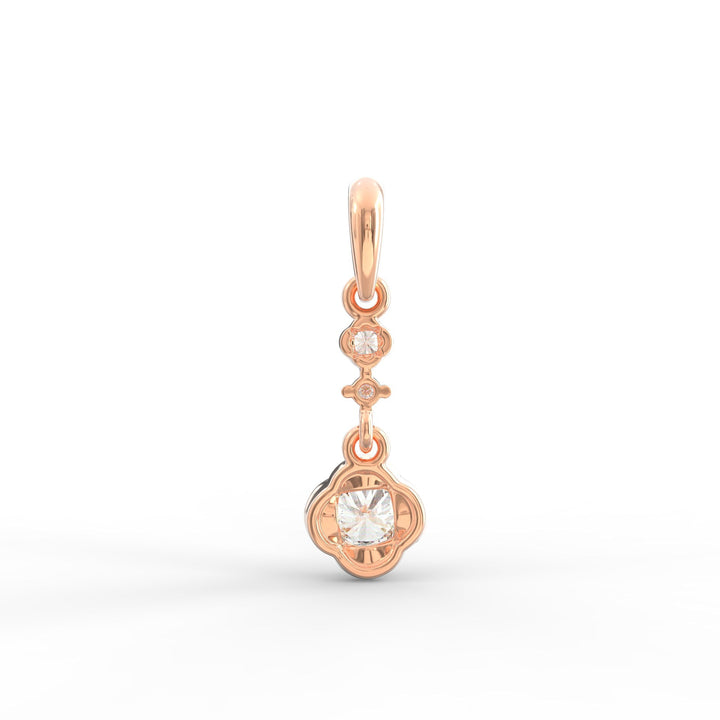 Brilliant Cascade: Lab-Grown Diamond Pendant with Suspended Setting