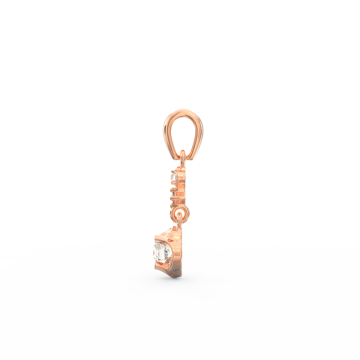 Brilliant Cascade: Lab-Grown Diamond Pendant with Suspended Setting