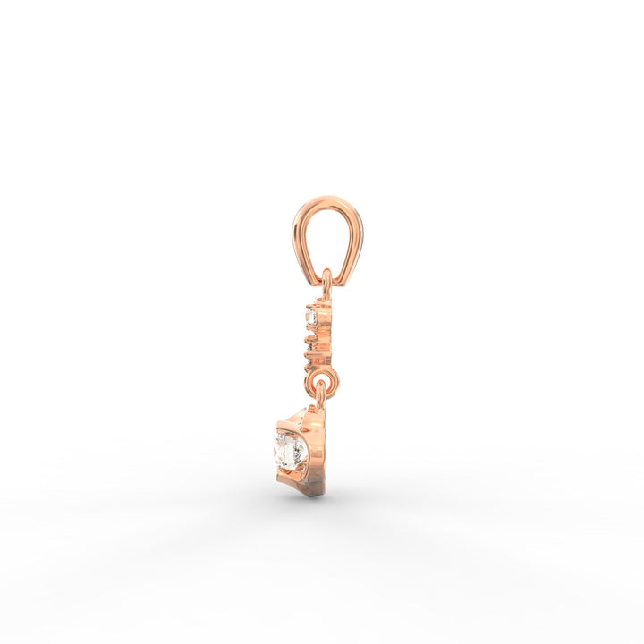 Brilliant Cascade: Lab-Grown Diamond Pendant with Suspended Setting