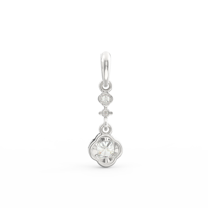 Brilliant Cascade: Lab-Grown Diamond Pendant with Suspended Setting