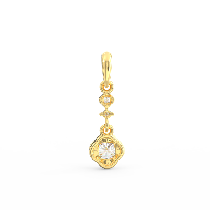 Brilliant Cascade: Lab-Grown Diamond Pendant with Suspended Setting