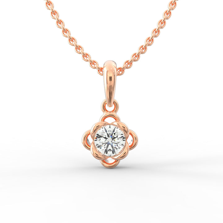 Round-Shaped Solitaire Diamond Pendant