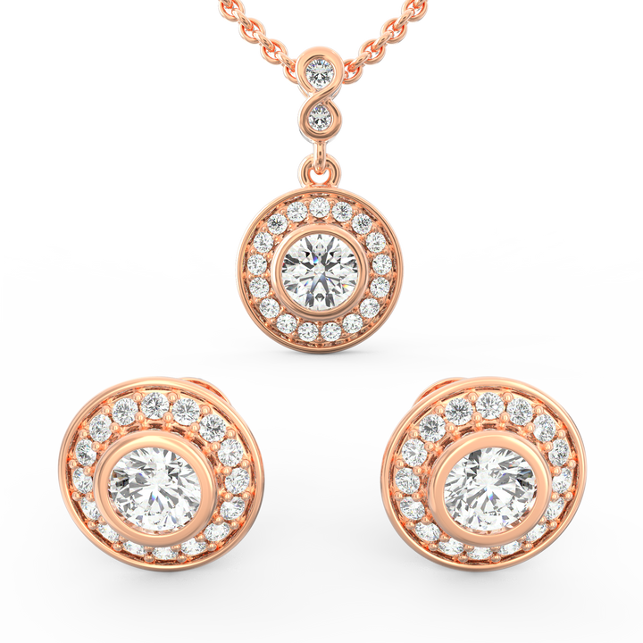 Solitaire Pendant & Earring Set