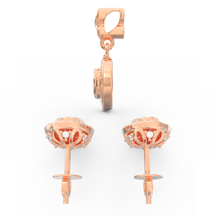 Solitaire Pendant & Earring Set