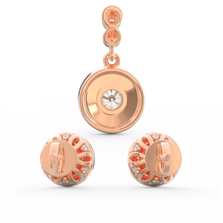 Solitaire Pendant & Earring Set