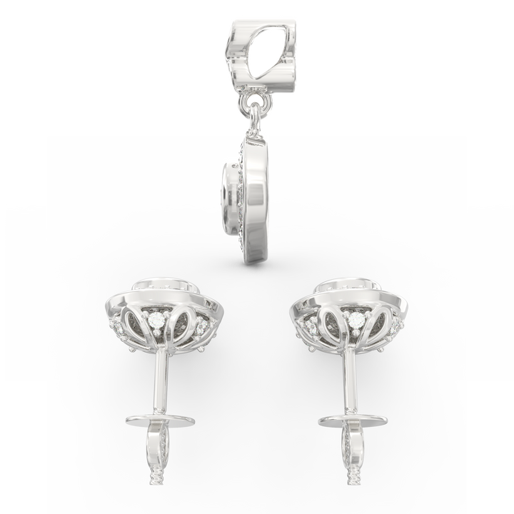 Solitaire Pendant & Earring Set