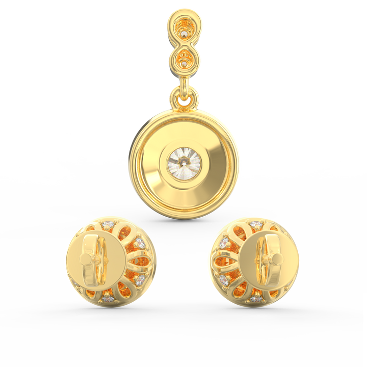 Solitaire Pendant & Earring Set