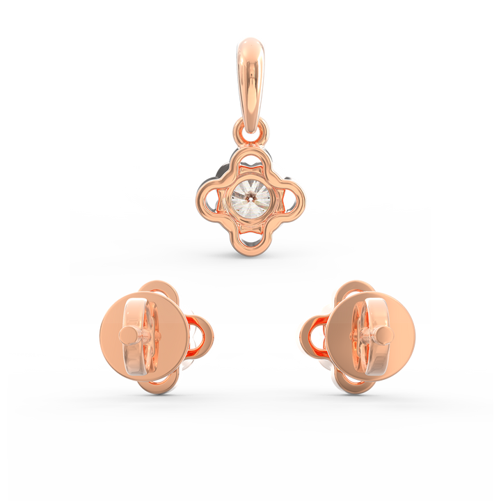 Solitaire Pendant & Earring Set