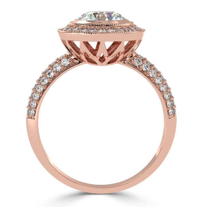 Enchanted Blooms: Round Solitaire Diamond Wedding Ring