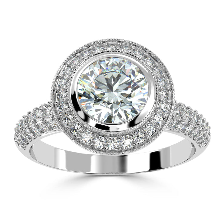Enchanted Blooms: Round Solitaire Diamond Wedding Ring