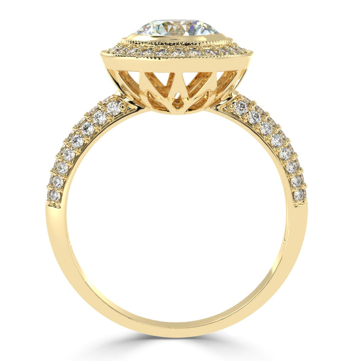 Enchanted Blooms: Round Solitaire Diamond Wedding Ring