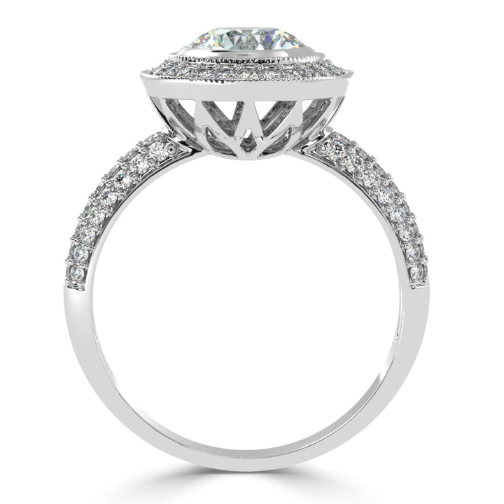 Enchanted Blooms: Round Solitaire Diamond Wedding Ring