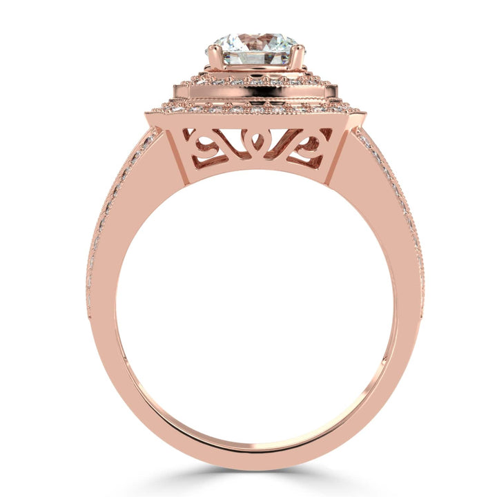 Radiant Harmony: The Seraphina Round Solitaire Diamond Ring