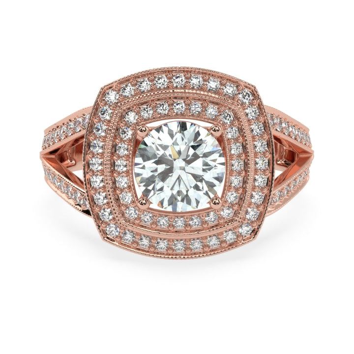 Radiant Harmony: The Seraphina Round Solitaire Diamond Ring