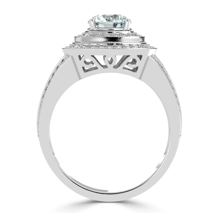 Radiant Harmony: The Seraphina Round Solitaire Diamond Ring