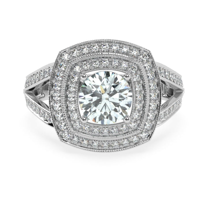 Radiant Harmony: The Seraphina Round Solitaire Diamond Ring