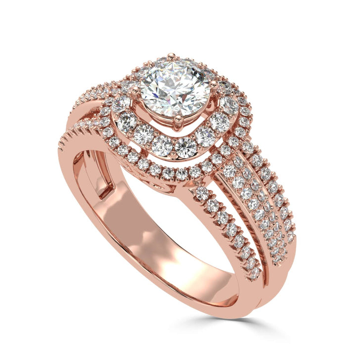 Celestial Elegance: The Tri-Level Solitaire Diamond Ring