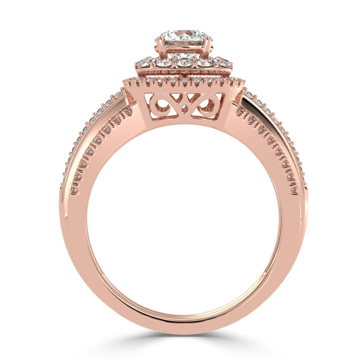 Celestial Elegance: The Tri-Level Solitaire Diamond Ring