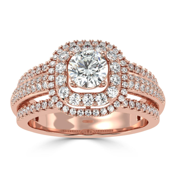 Celestial Elegance: The Tri-Level Solitaire Diamond Ring