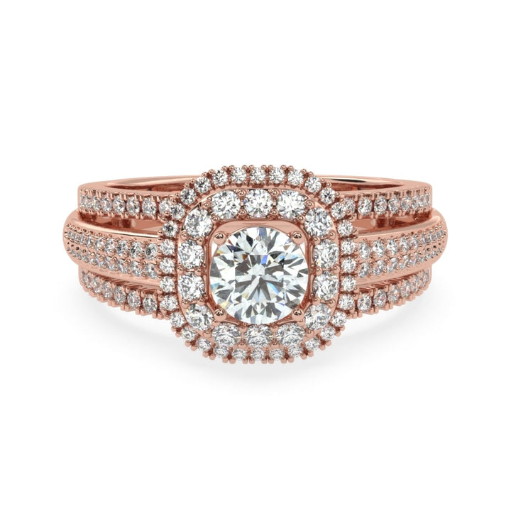 Celestial Elegance: The Tri-Level Solitaire Diamond Ring