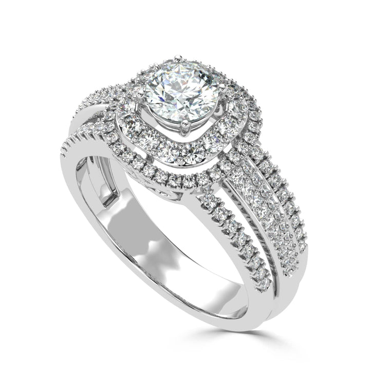Celestial Elegance: The Tri-Level Solitaire Diamond Ring