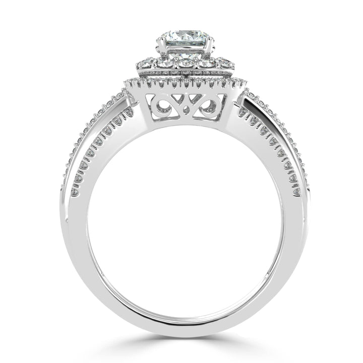 Celestial Elegance: The Tri-Level Solitaire Diamond Ring