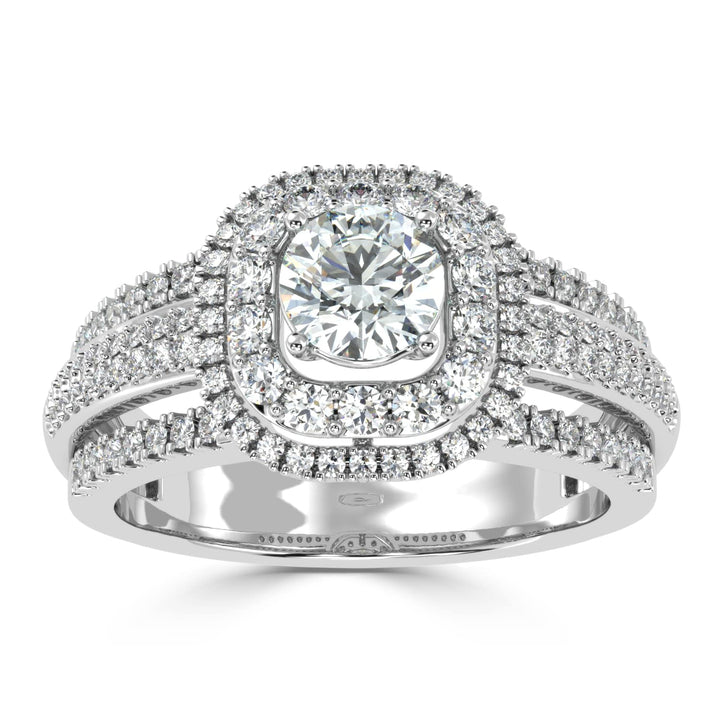 Celestial Elegance: The Tri-Level Solitaire Diamond Ring