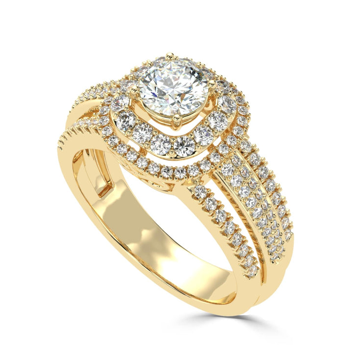 Celestial Elegance: The Tri-Level Solitaire Diamond Ring