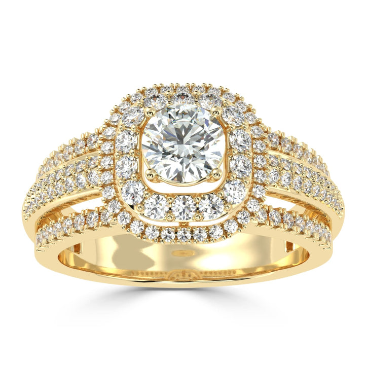Celestial Elegance: The Tri-Level Solitaire Diamond Ring