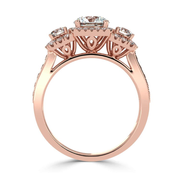 Celestial Elegance: The Tri-Level Solitaire Diamond Ring