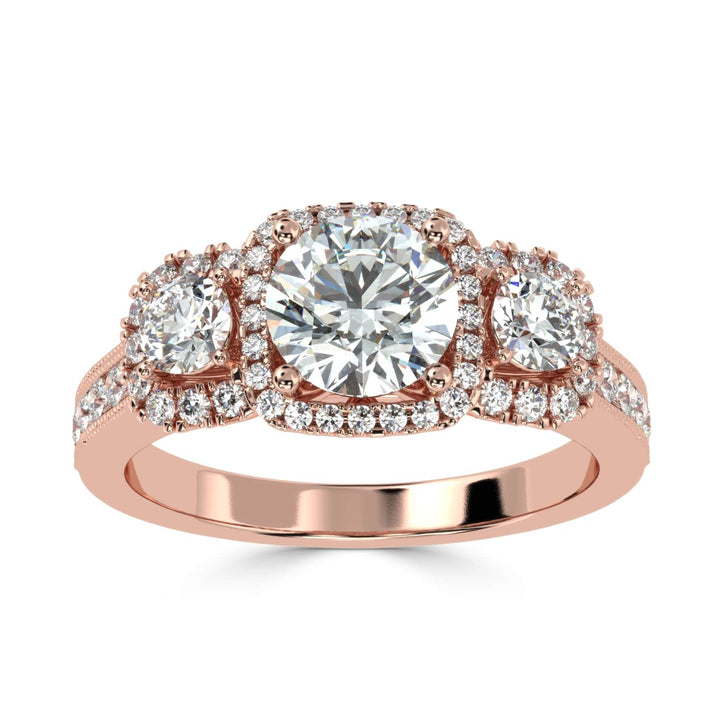 Celestial Elegance: The Tri-Level Solitaire Diamond Ring