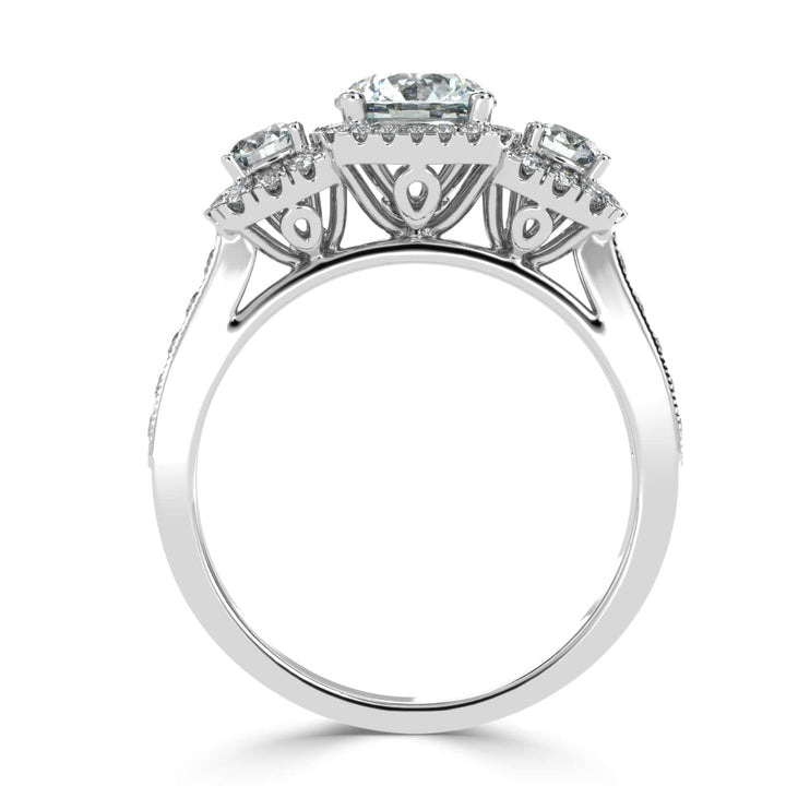 Celestial Elegance: The Tri-Level Solitaire Diamond Ring